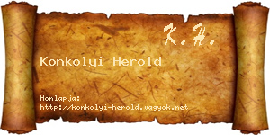 Konkolyi Herold névjegykártya